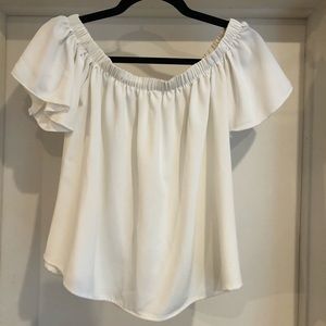 White strapless blouse